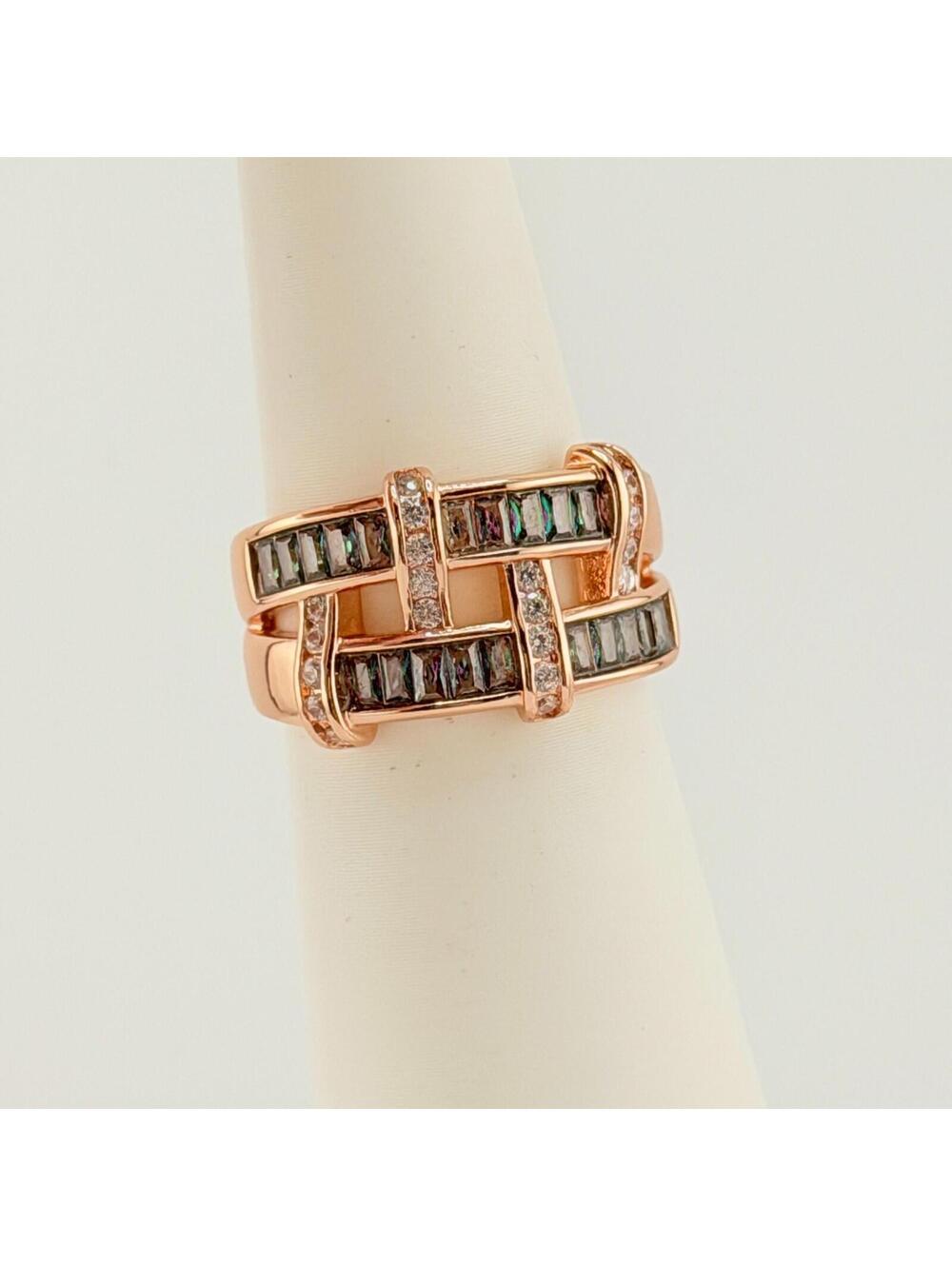 Bomb Party June Ring Sz 8 "Weaved In Time" Alexandrite on Rose Gold RG27349